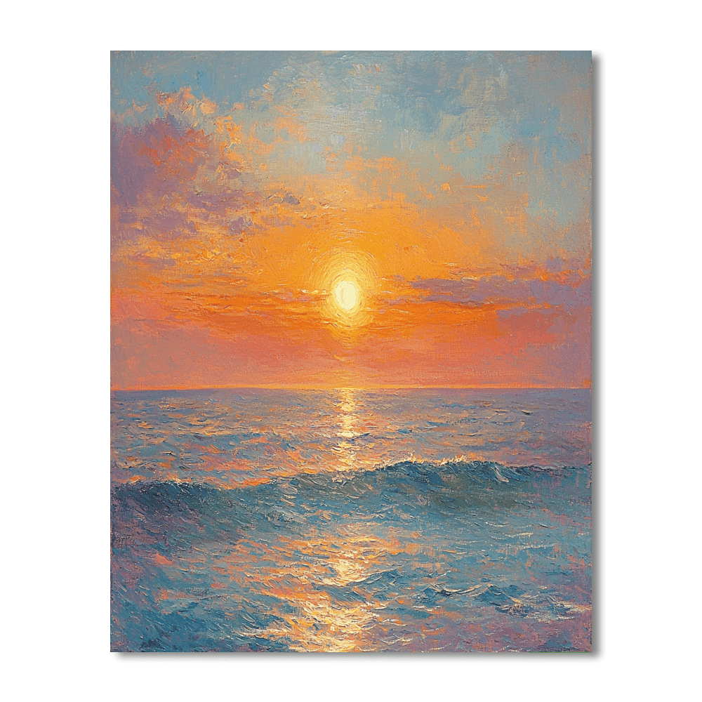 J.M.W. Turner Inspired Dreamy Ocean Horizon  Paint By Numbers Kits