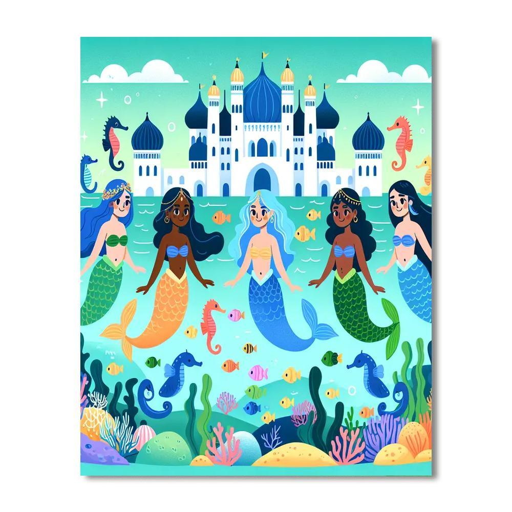 Underwater Palace Numbered Painting Kits