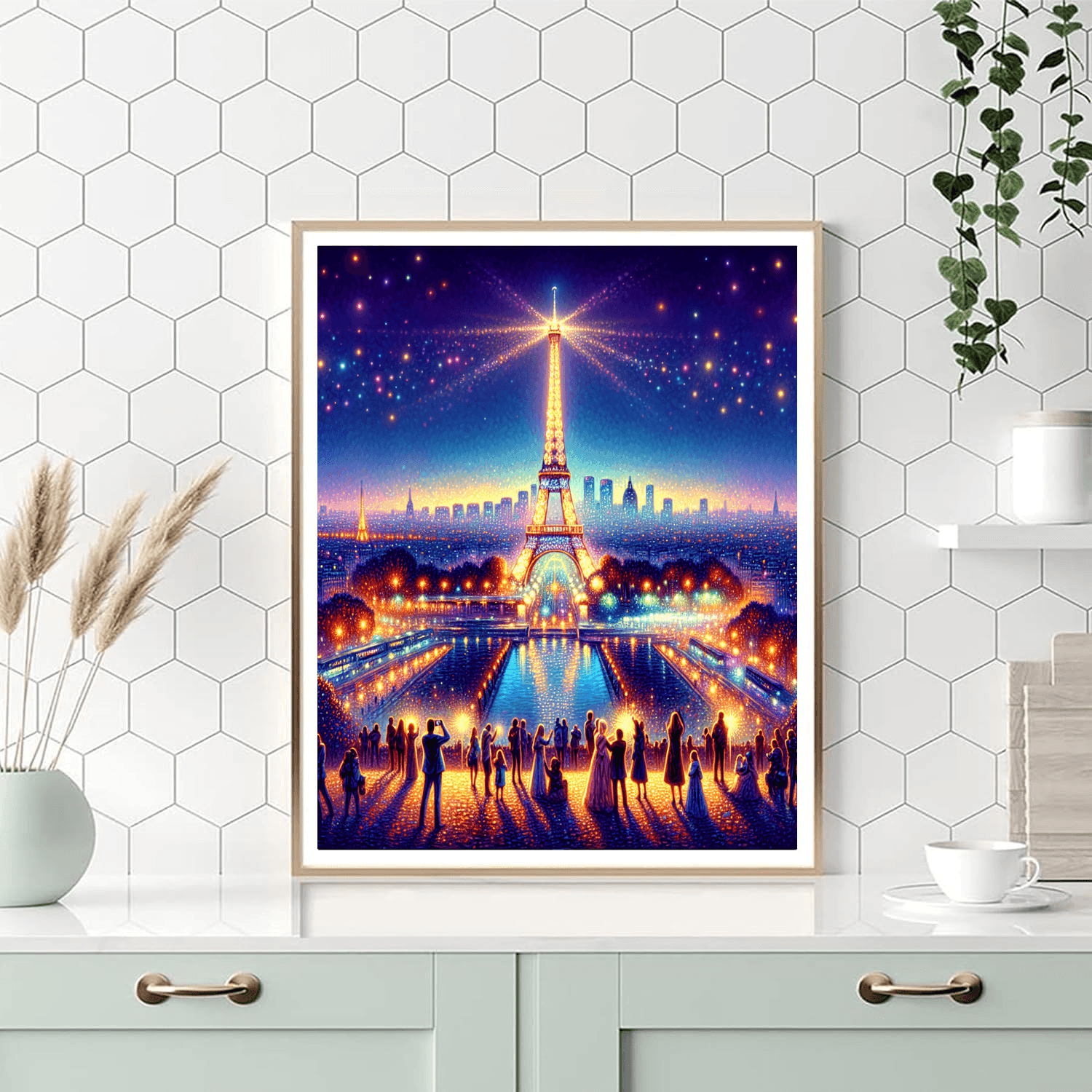 Eiffel Tower Light Show Paint By Color