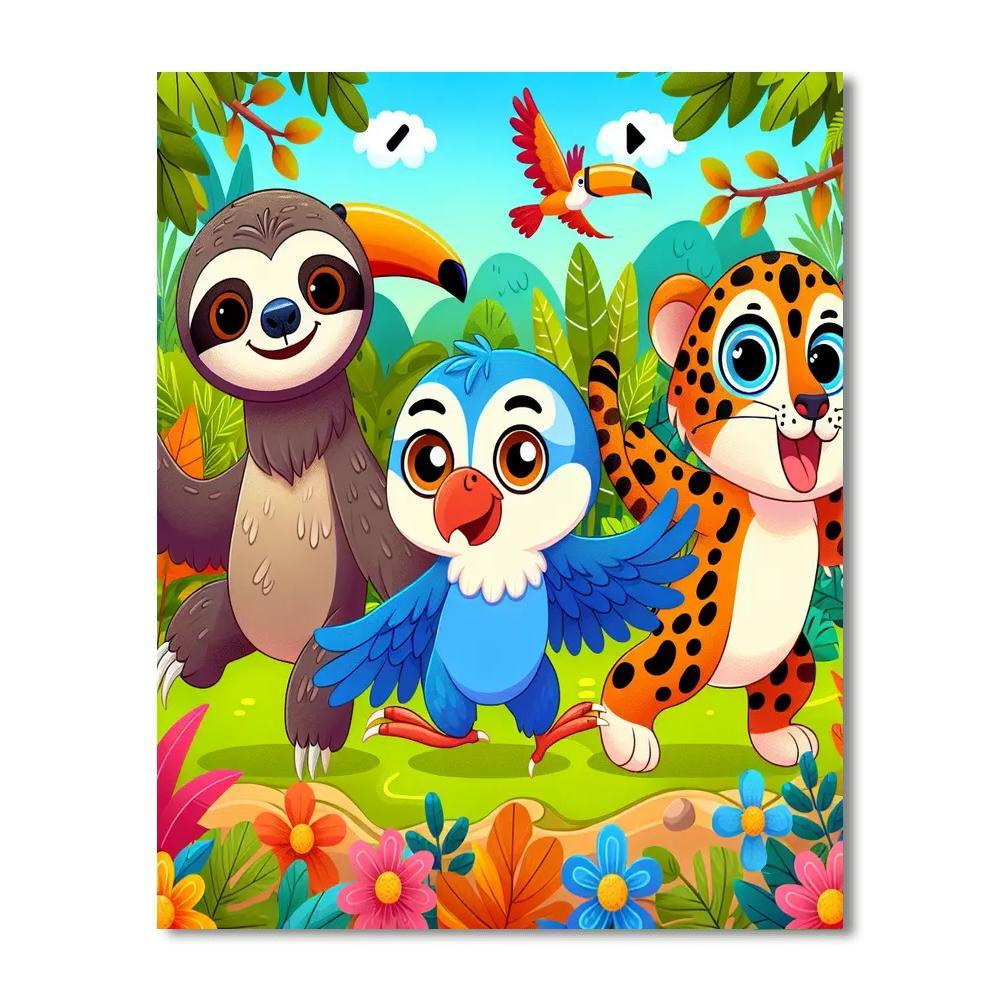Mystic Jungle Discovery Number Painting