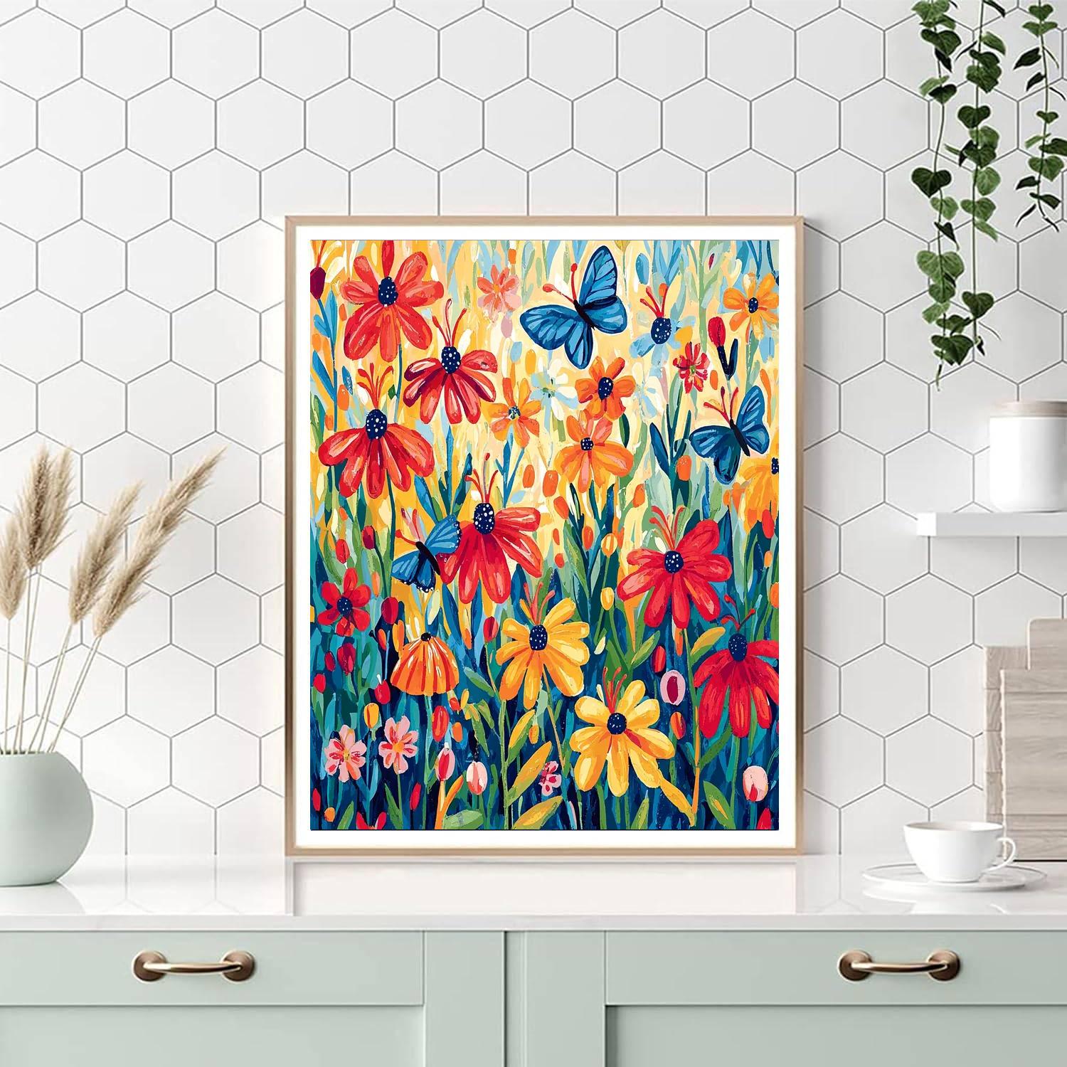 Henri Matisse Inspired Enchanted Garden With Butterflies  Paint By Numbers Kits