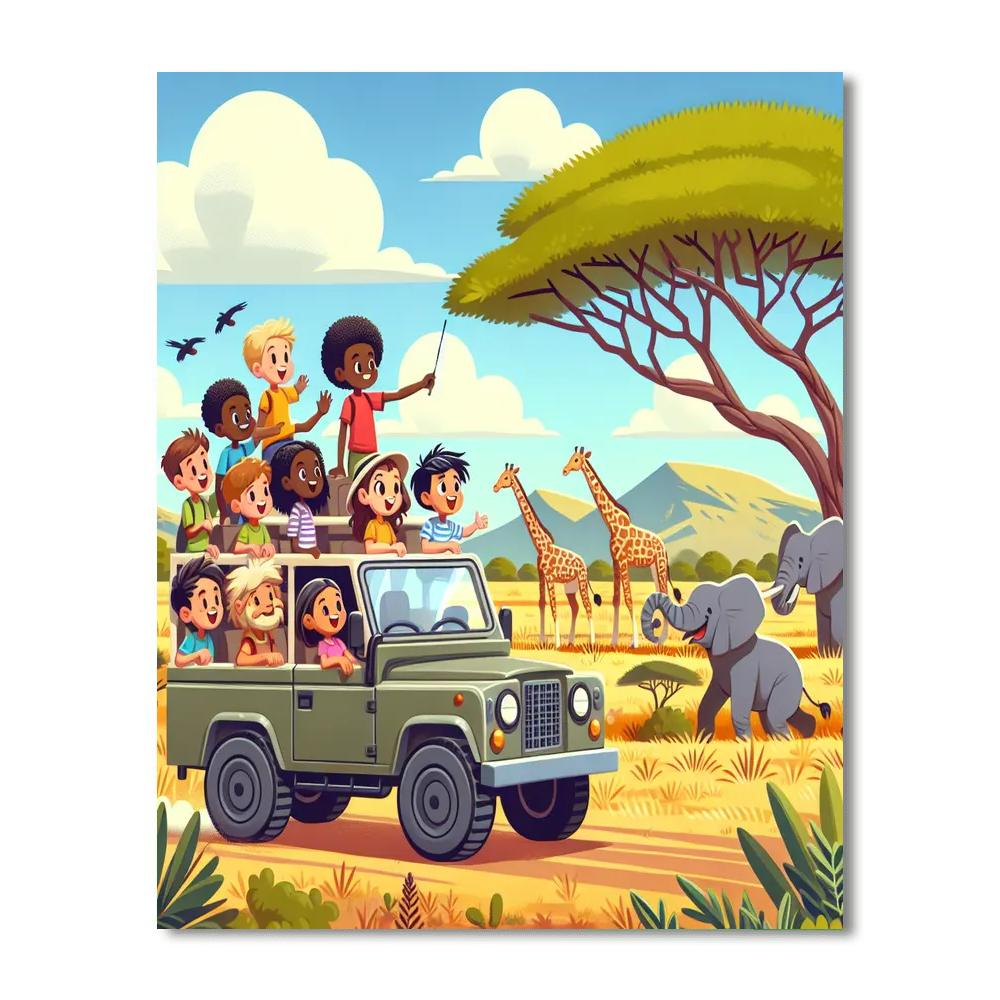 Safari Adventure Safari Painting Number Kit