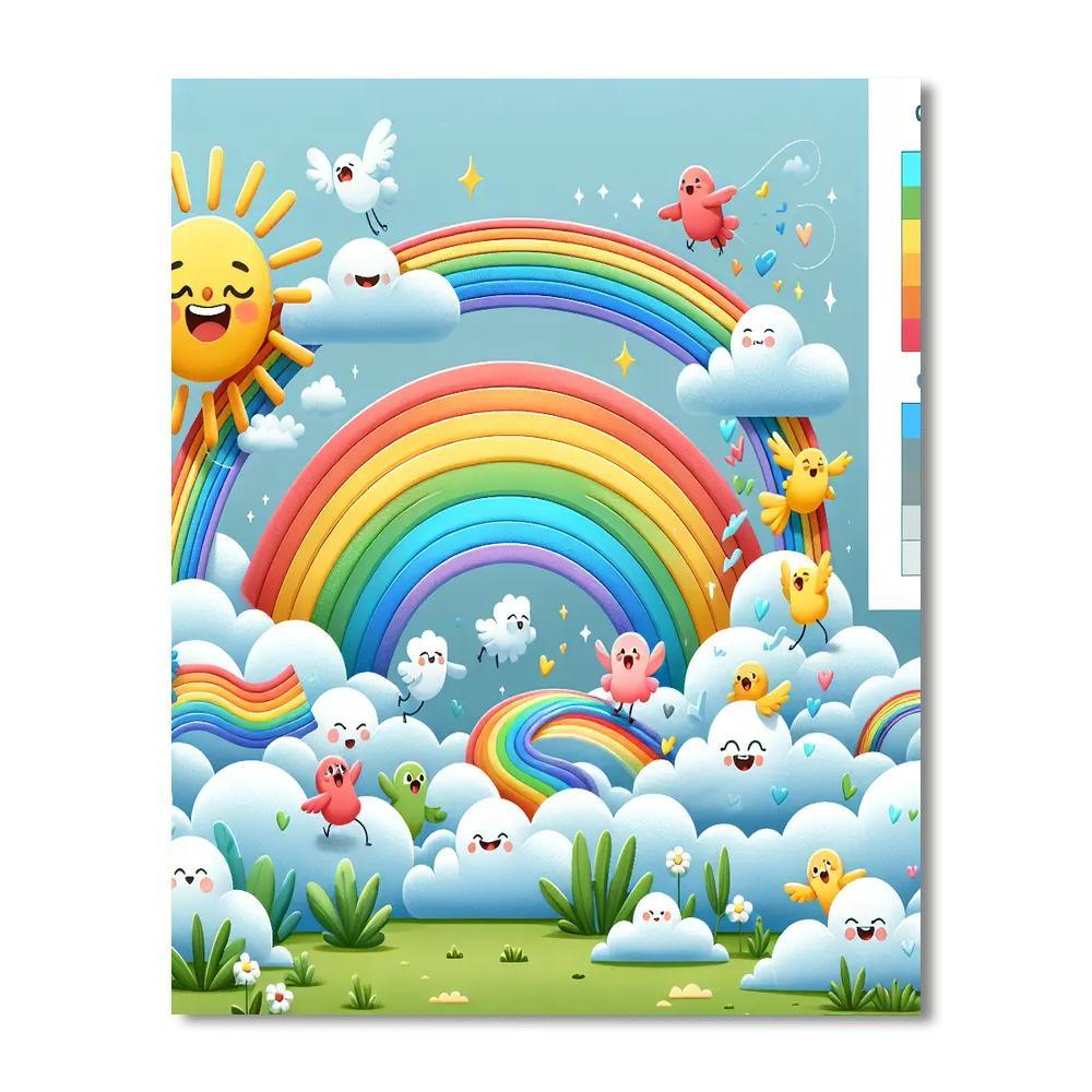 Adventure In Rainbow Land Paint By Number