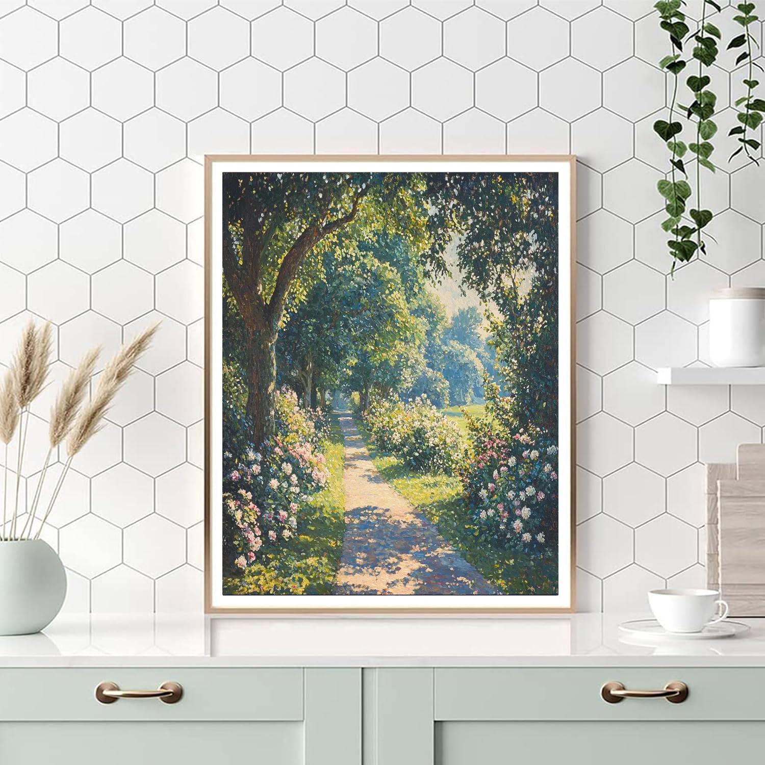 John Constable Inspired Historic Garden Path  Painting By Numbers Kit