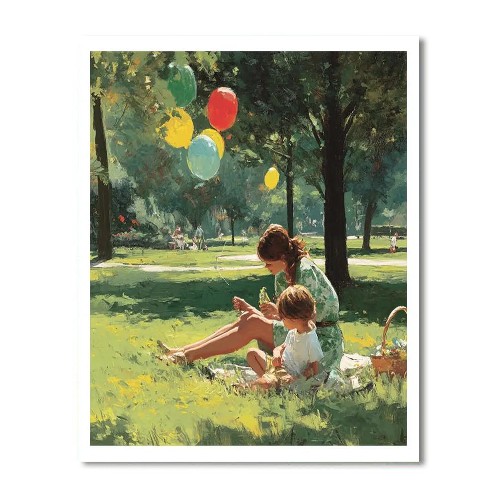 Mom's Day In The Park Paint By Numbers Kits