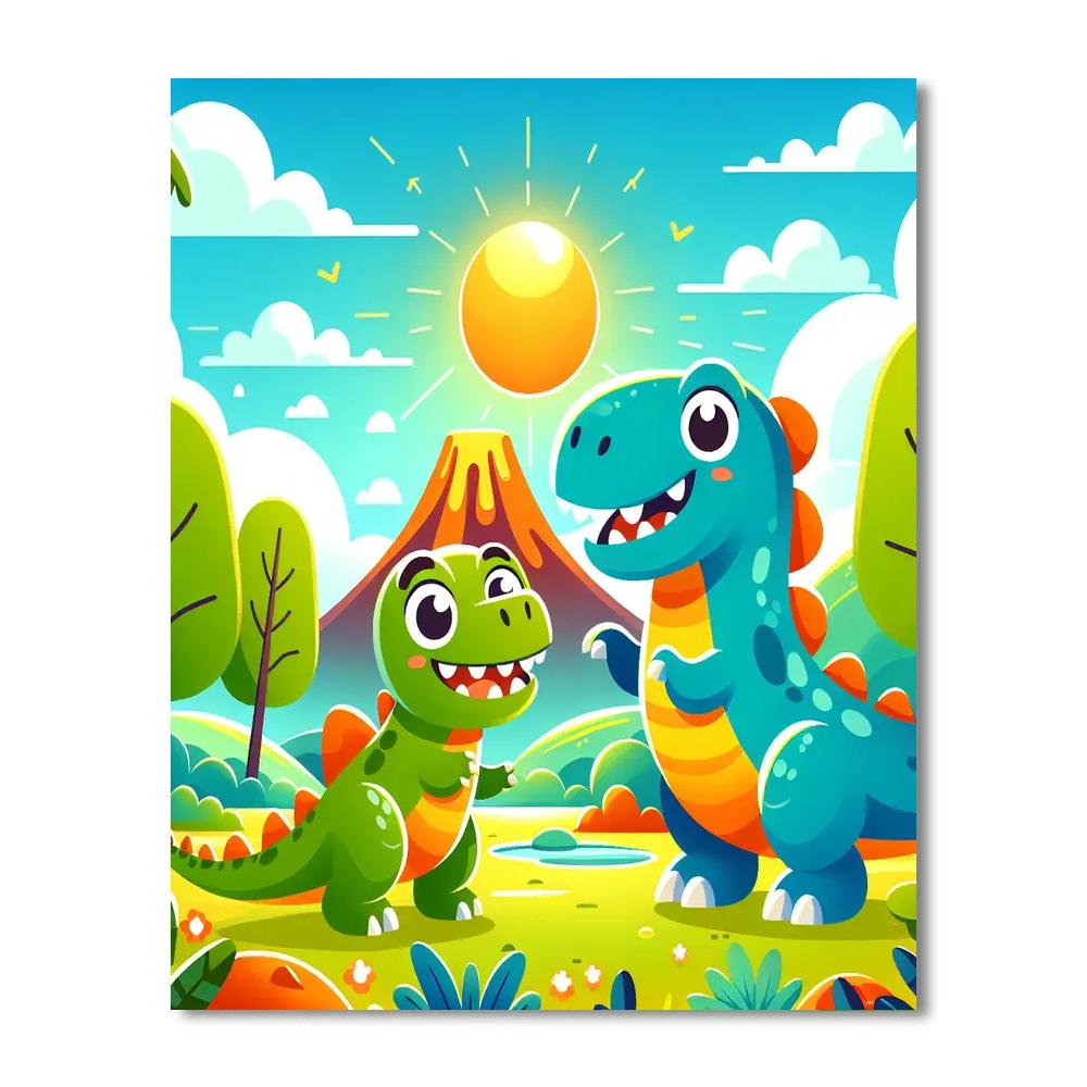 Dino Friends Playtime Painting Number Kit
