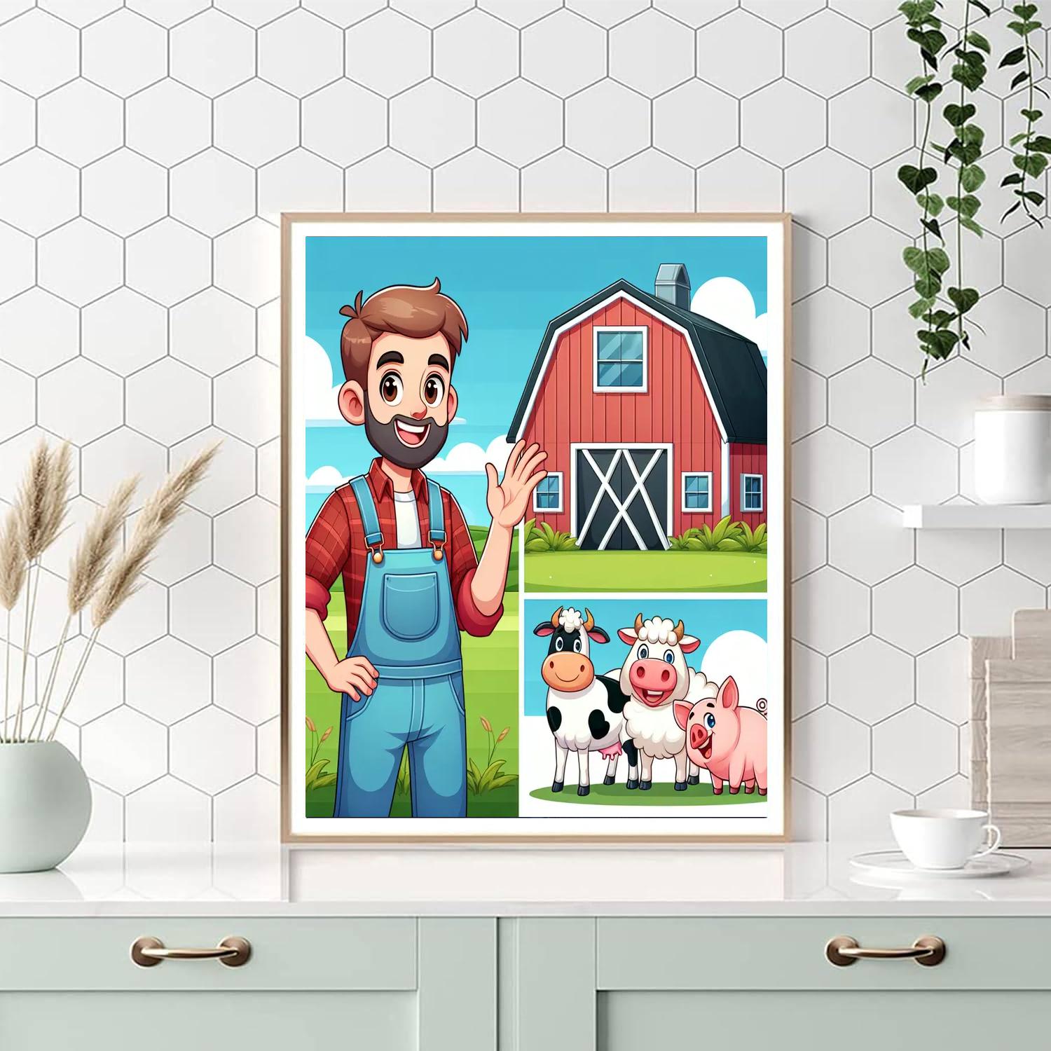 Friendly Farm Day Numbered Painting Kits