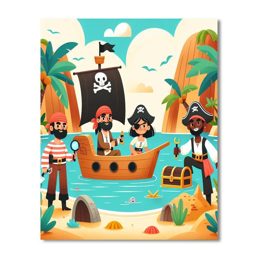 Enchanted Pirate Lagoon Paint By Numbers Kits