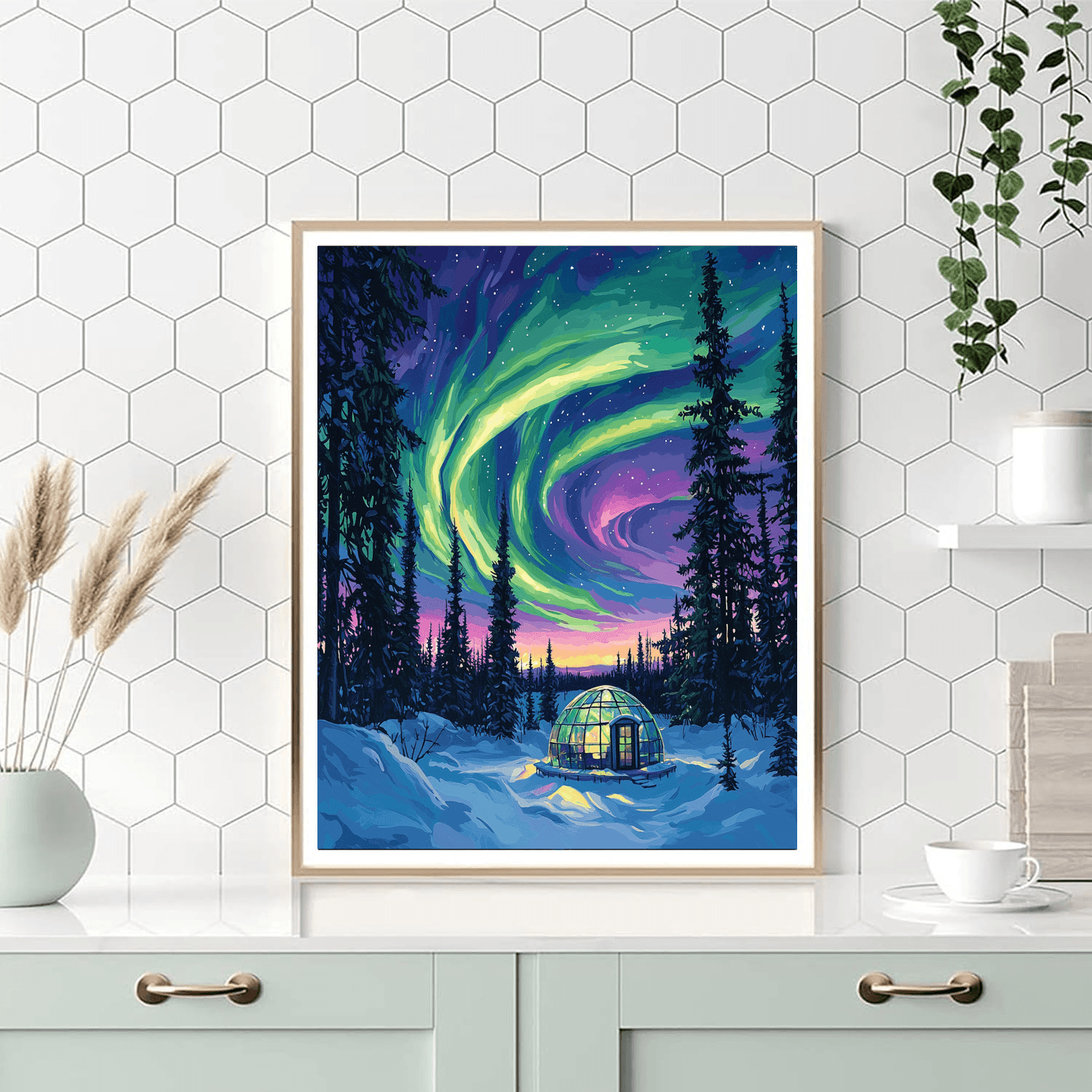 Lapland Northern Lights - Finland DIY Paint By Numbers