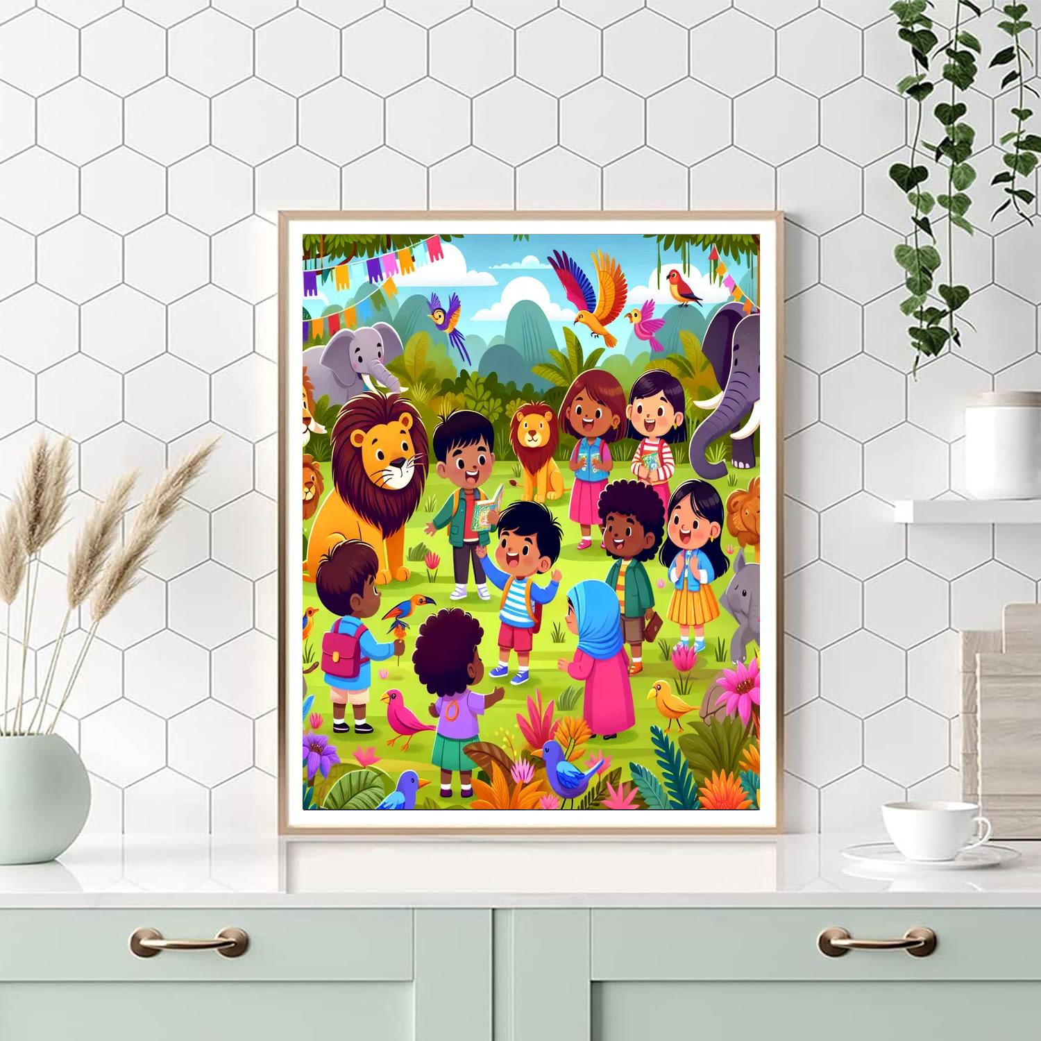 The Great Animal Adventure Painting Number Kit