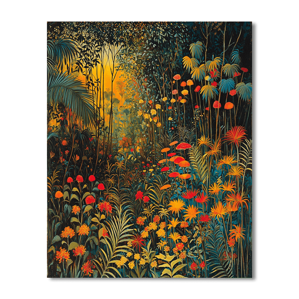 Henri Rousseau Inspired Mysterious Jungle Voyage  Paint By Number
