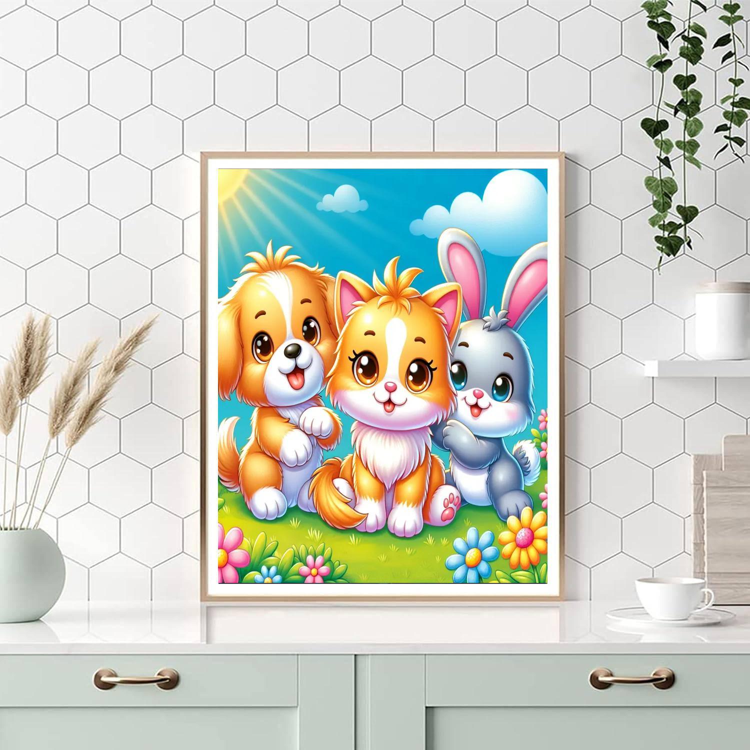 Adventure With Animal Friends Painting By Numbers Kit