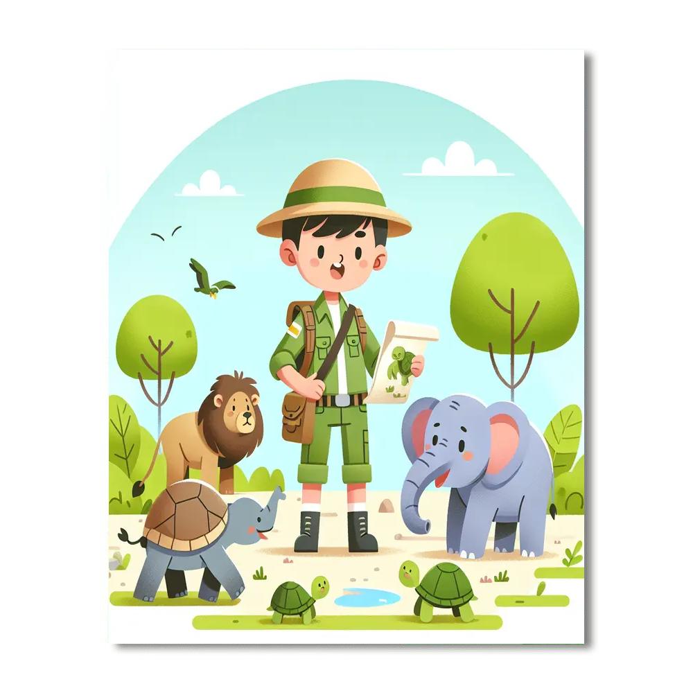 Wildlife Rescue Adventure Paint By Numbers Art