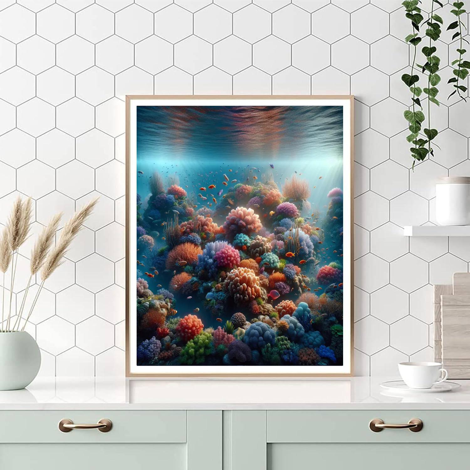 Underwater Serenity Oasis Paint By Color