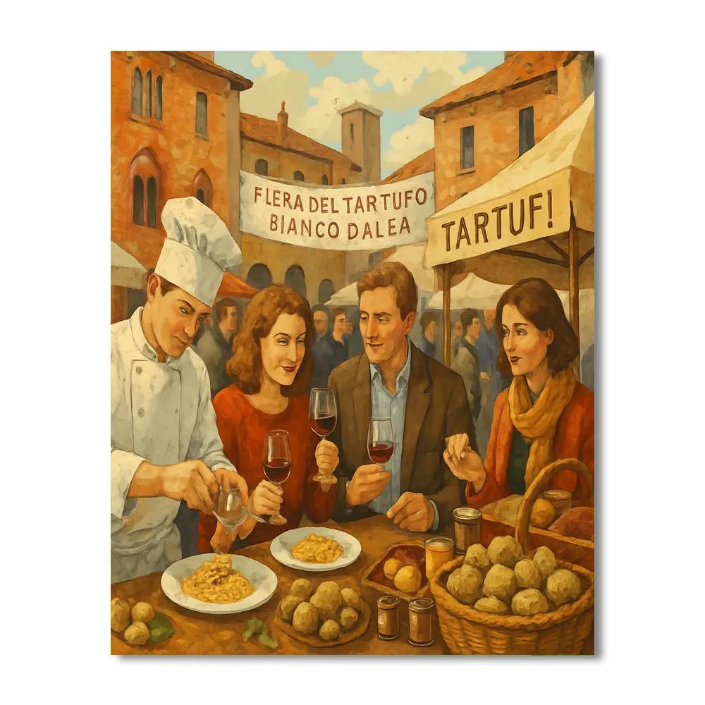 Alba White Truffle Festival - Alba, Italy Painting By Numbers Kit