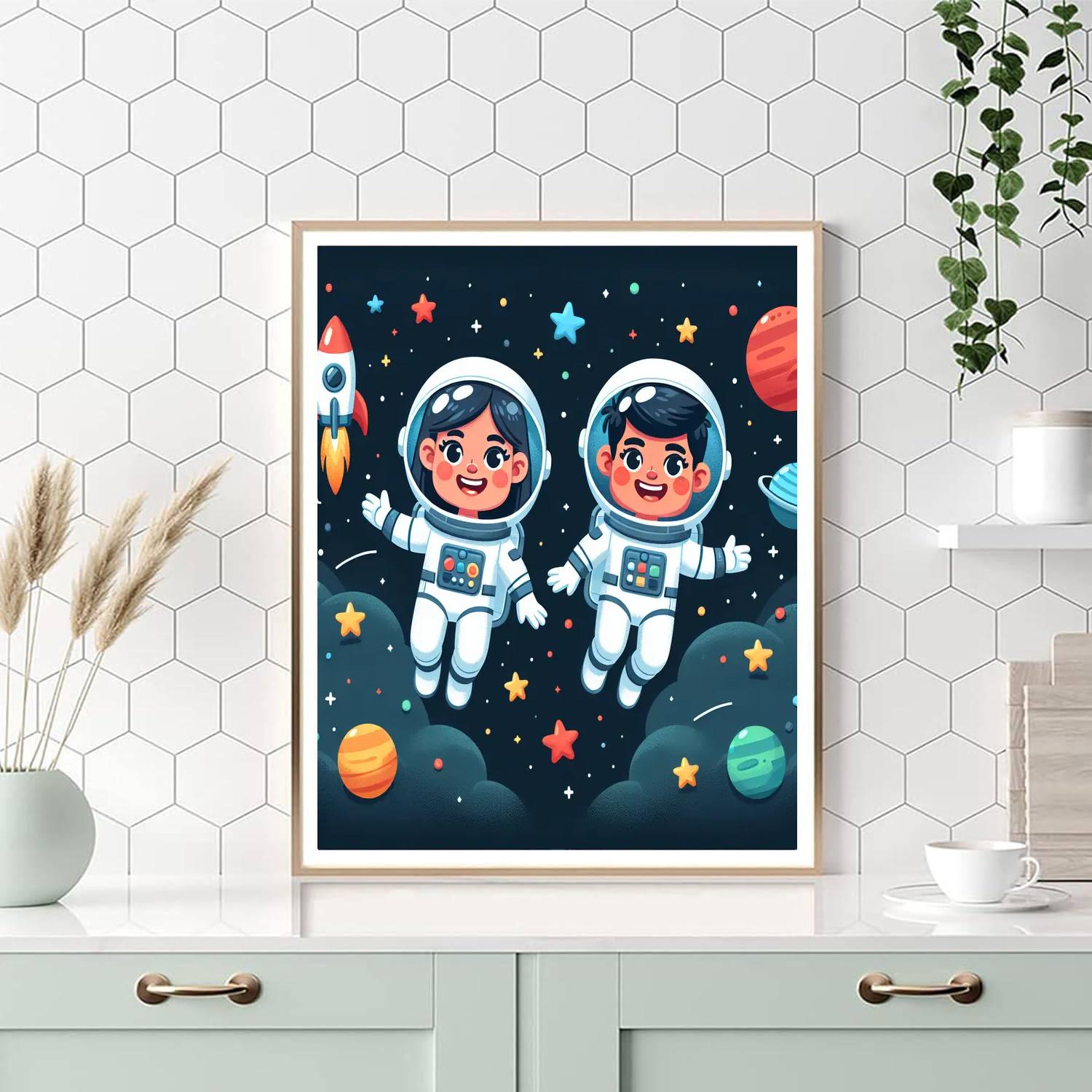 Daring Astronauts Paint By Numbers Art