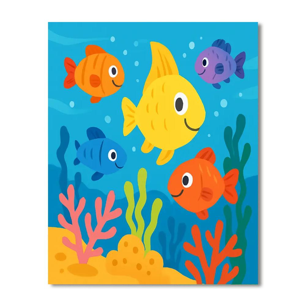 Friendly Fishes Numbered Painting Kits