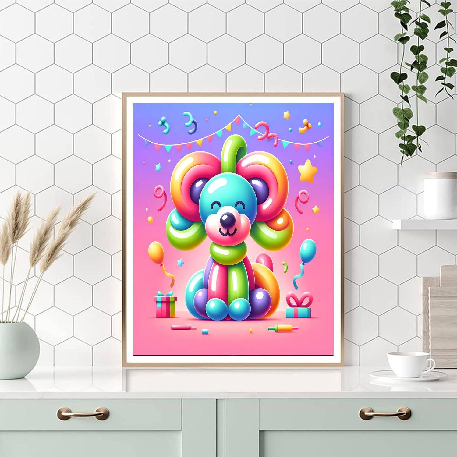 Playful Balloon Animal Paint By Color