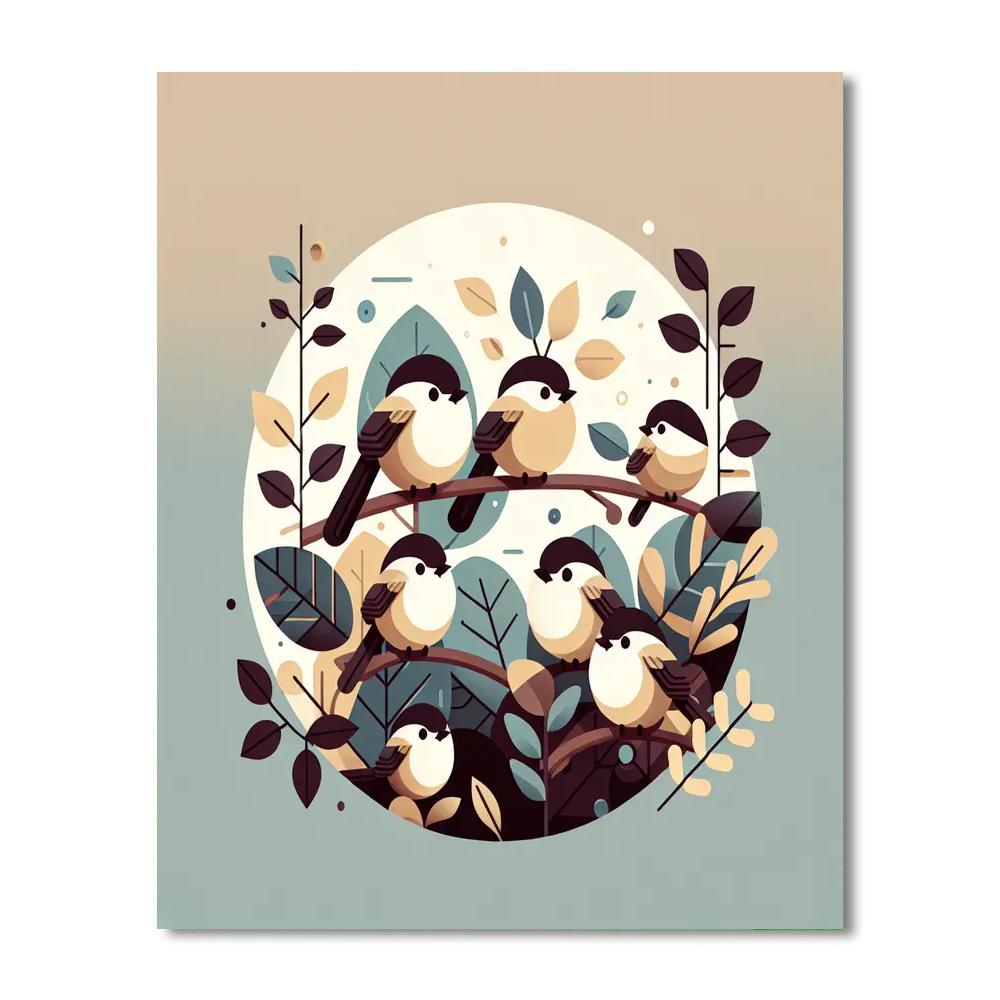 Charming Chickadees Numbered Painting Kits