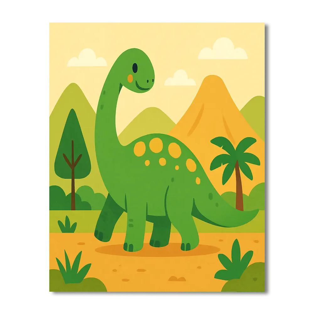 Gigantic Dinosaur's Valley DIY Paint By Numbers