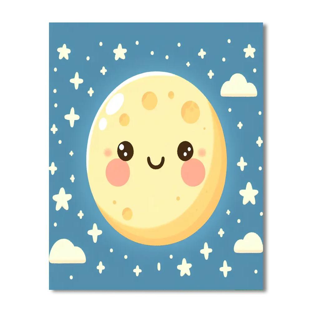Whimsical Moon Paint By Numbers Art