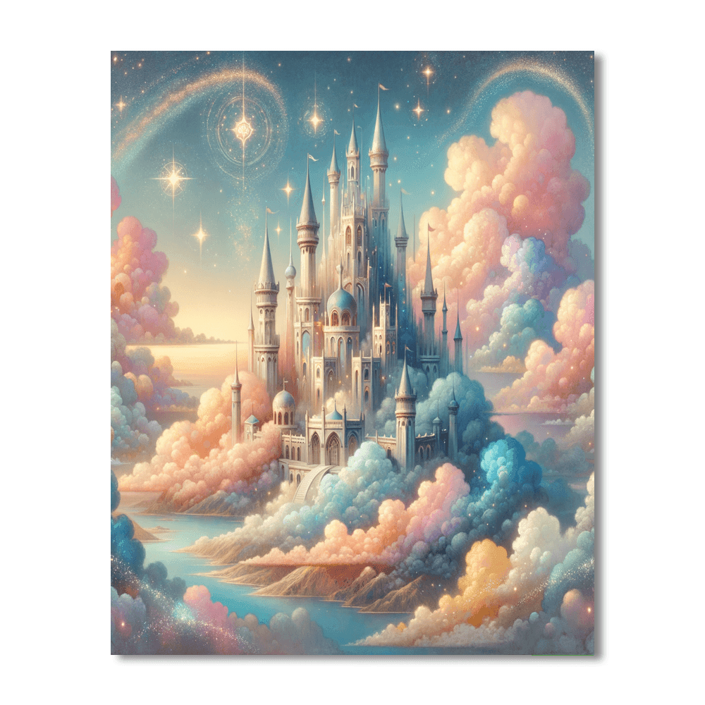 Fantasy Castle On The Hill Paint By Number