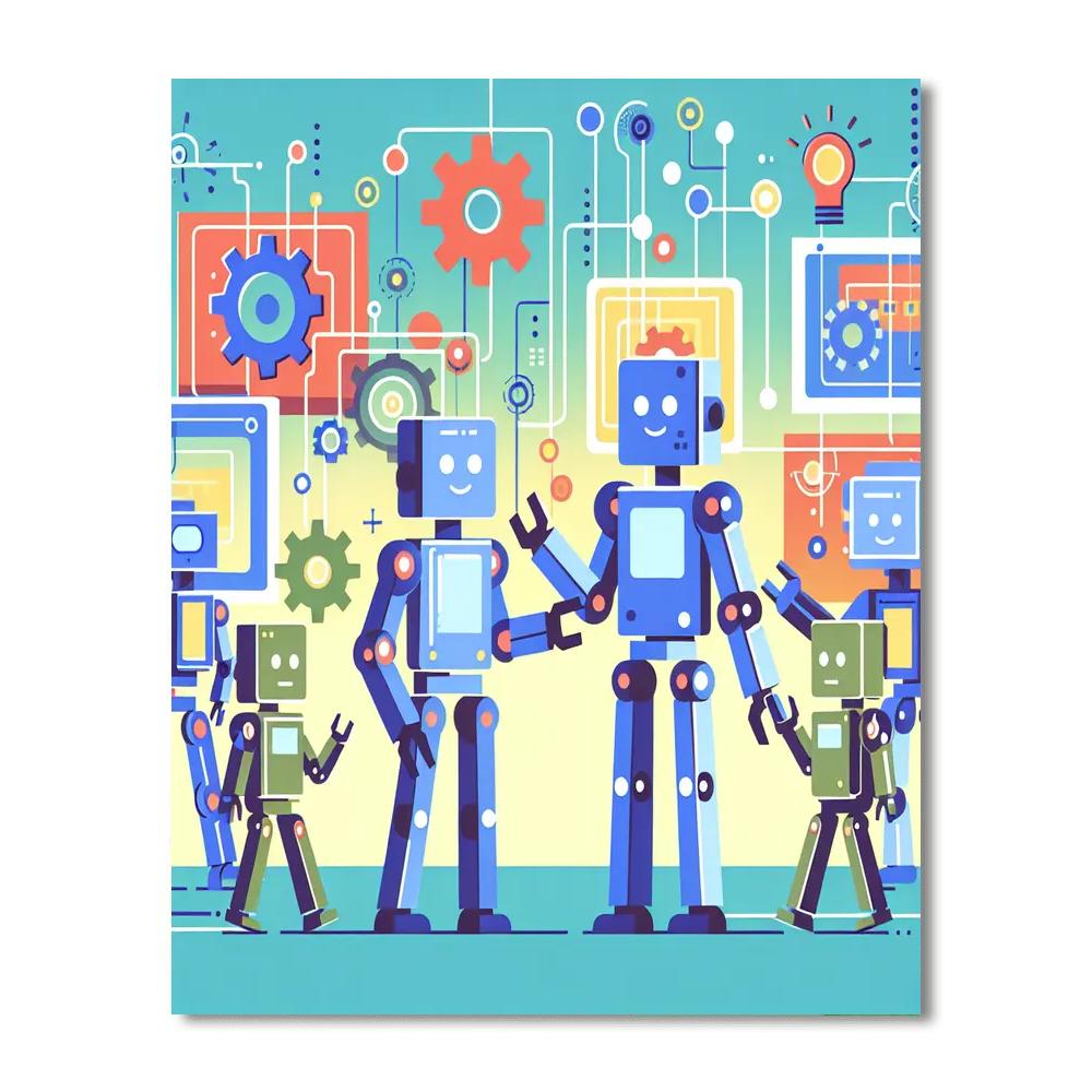 Rumbling Robots Numbered Painting Kits