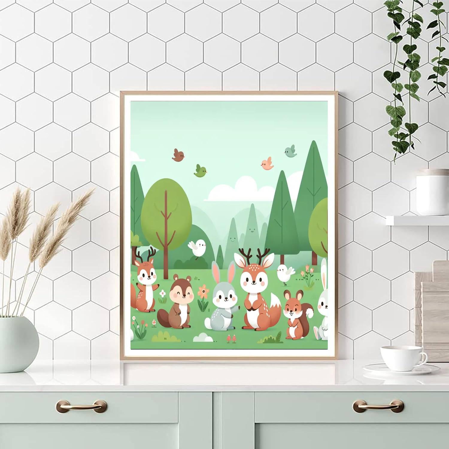 Forest Frolic With Friends Number Painting