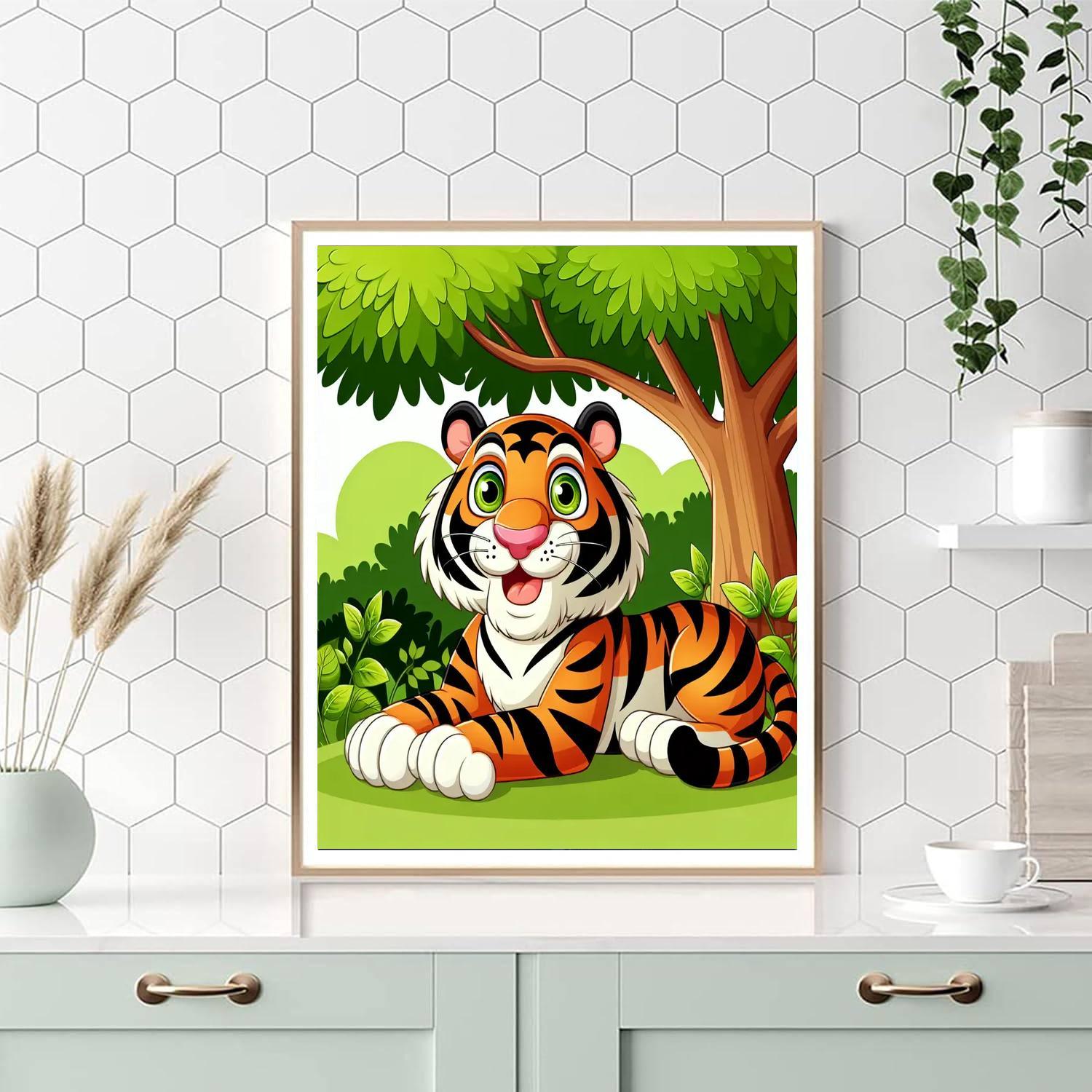 Wild Tiger Painting By Numbers Kit