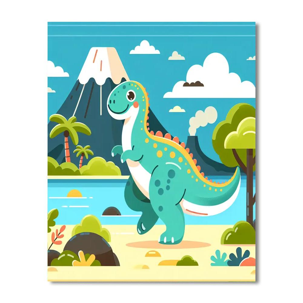 Dinosaur Island Exploration Paint By Numbers Kits