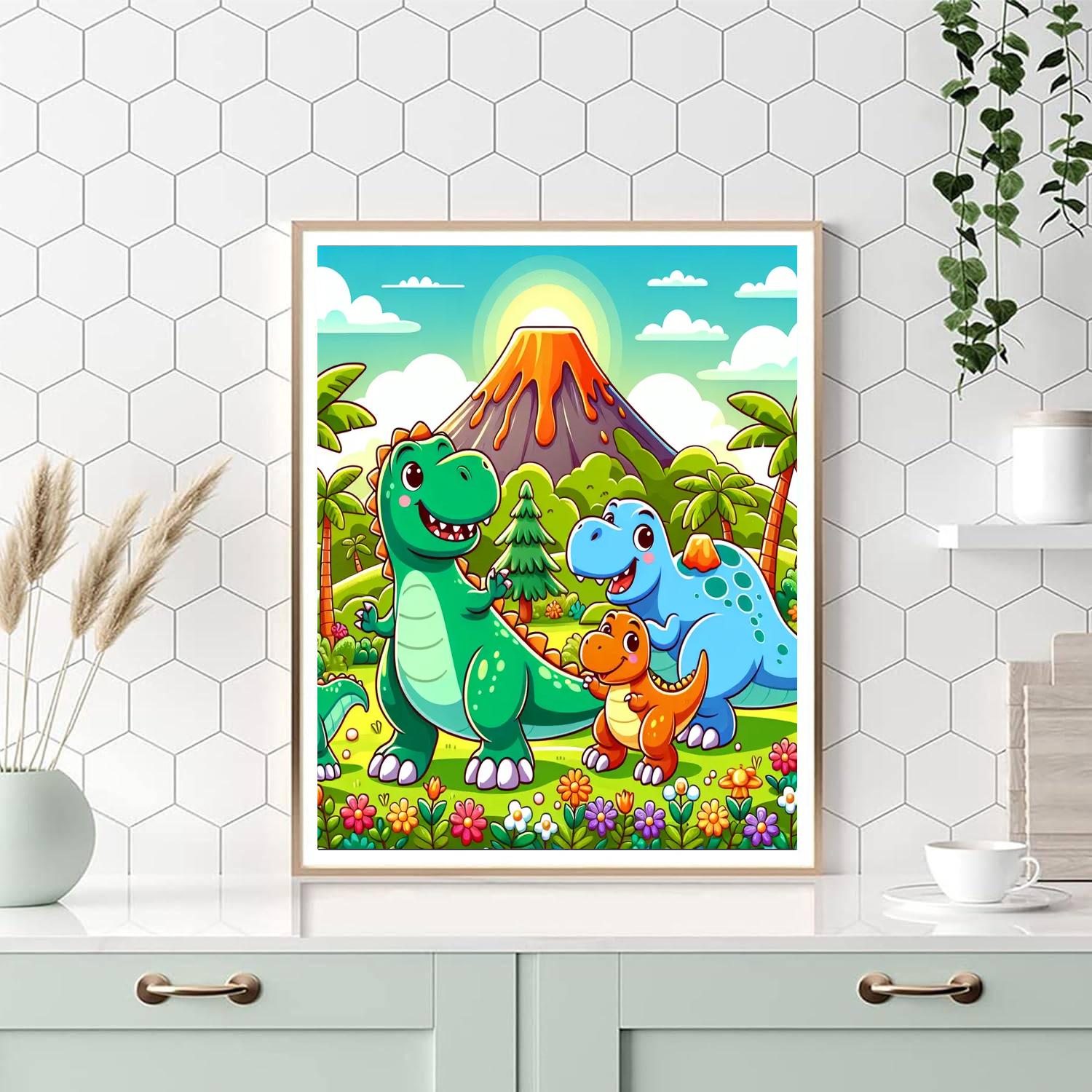 Dinosaur Playtime Paint By Numbers Kits
