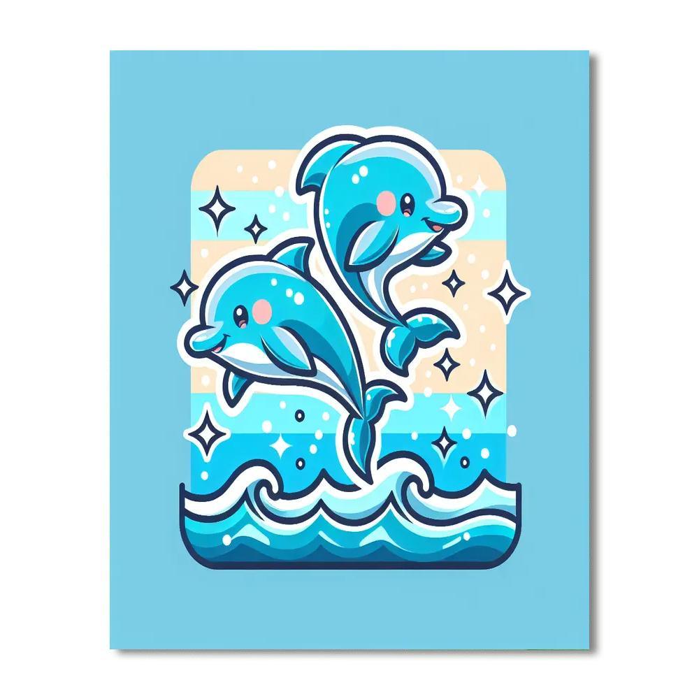 Dreamy Dolphins Paint By Numbers Kits