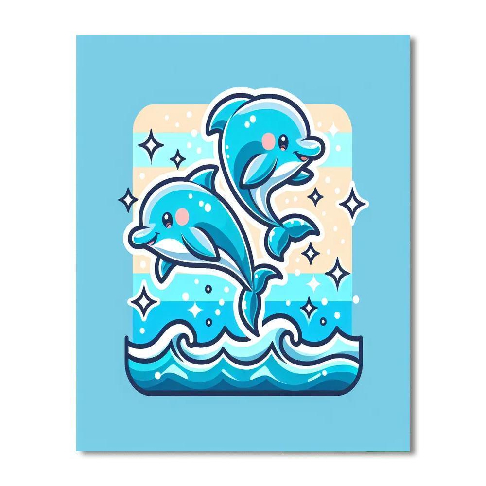 Dreamy Dolphins Paint By Numbers Kits