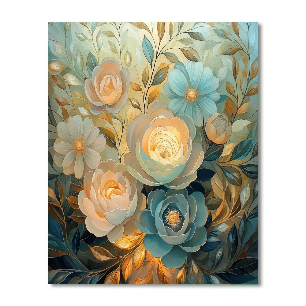 Alphonse Mucha Inspired Floral Symphony Of Light  Paint By Numbers Kits