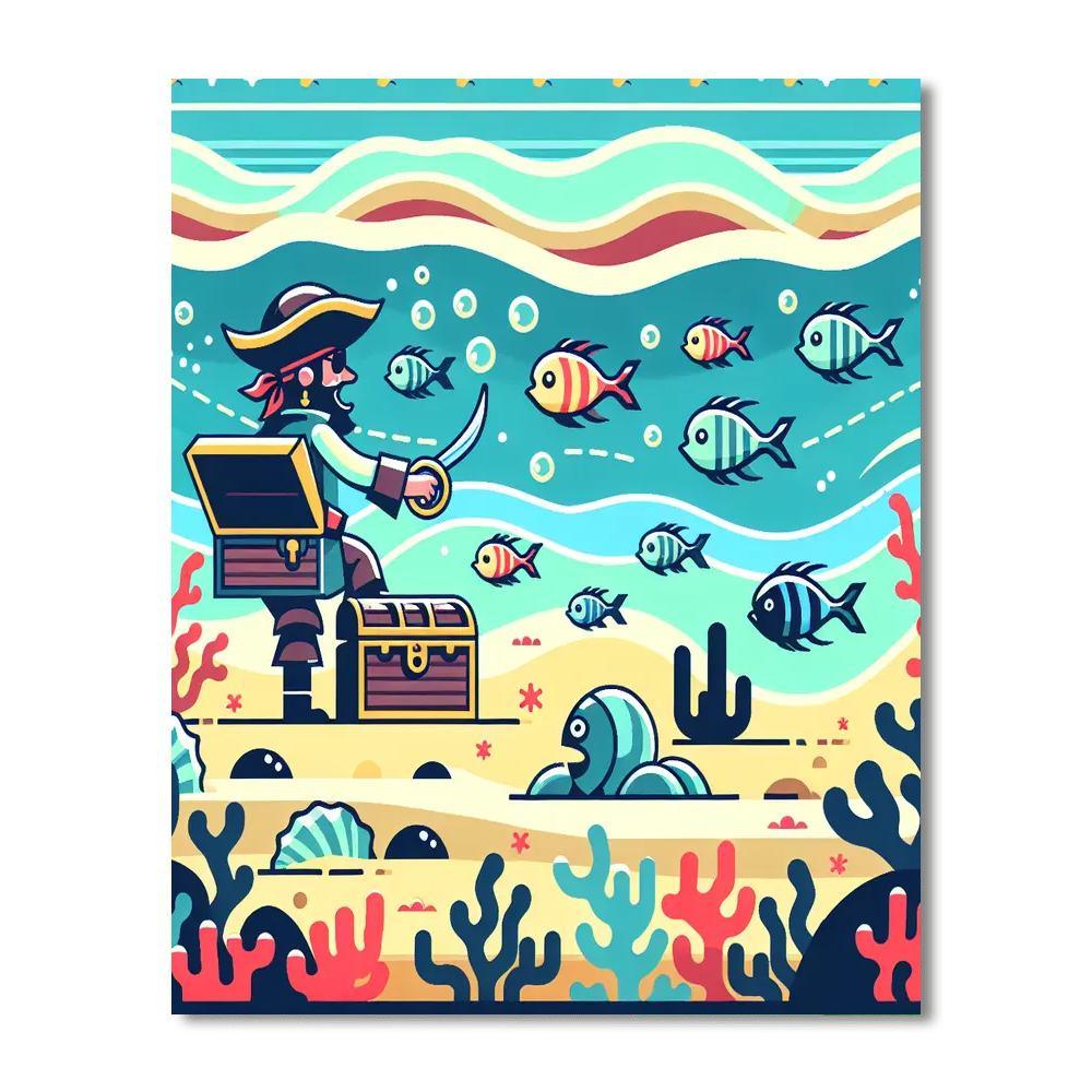 Undersea Pirate Adventure Paint By Number