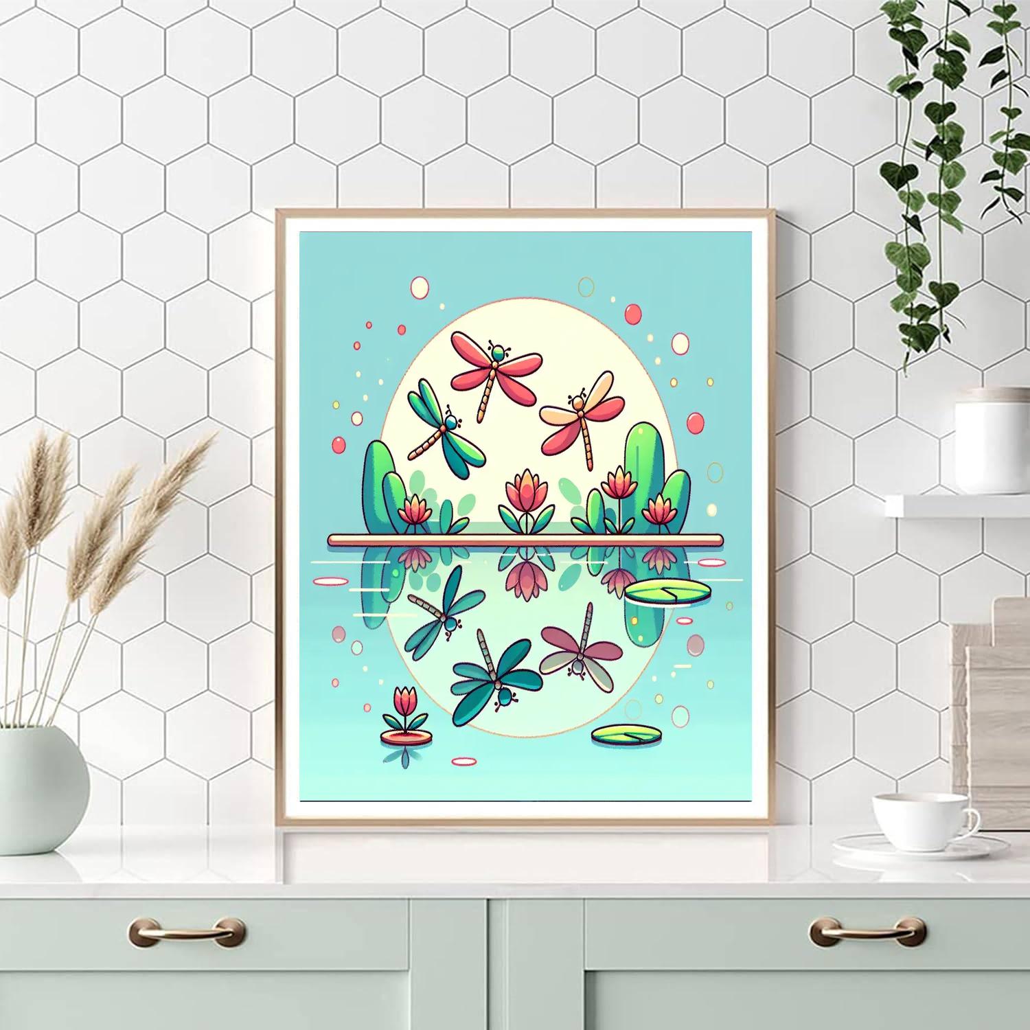 Dragonfly Dance Number Painting