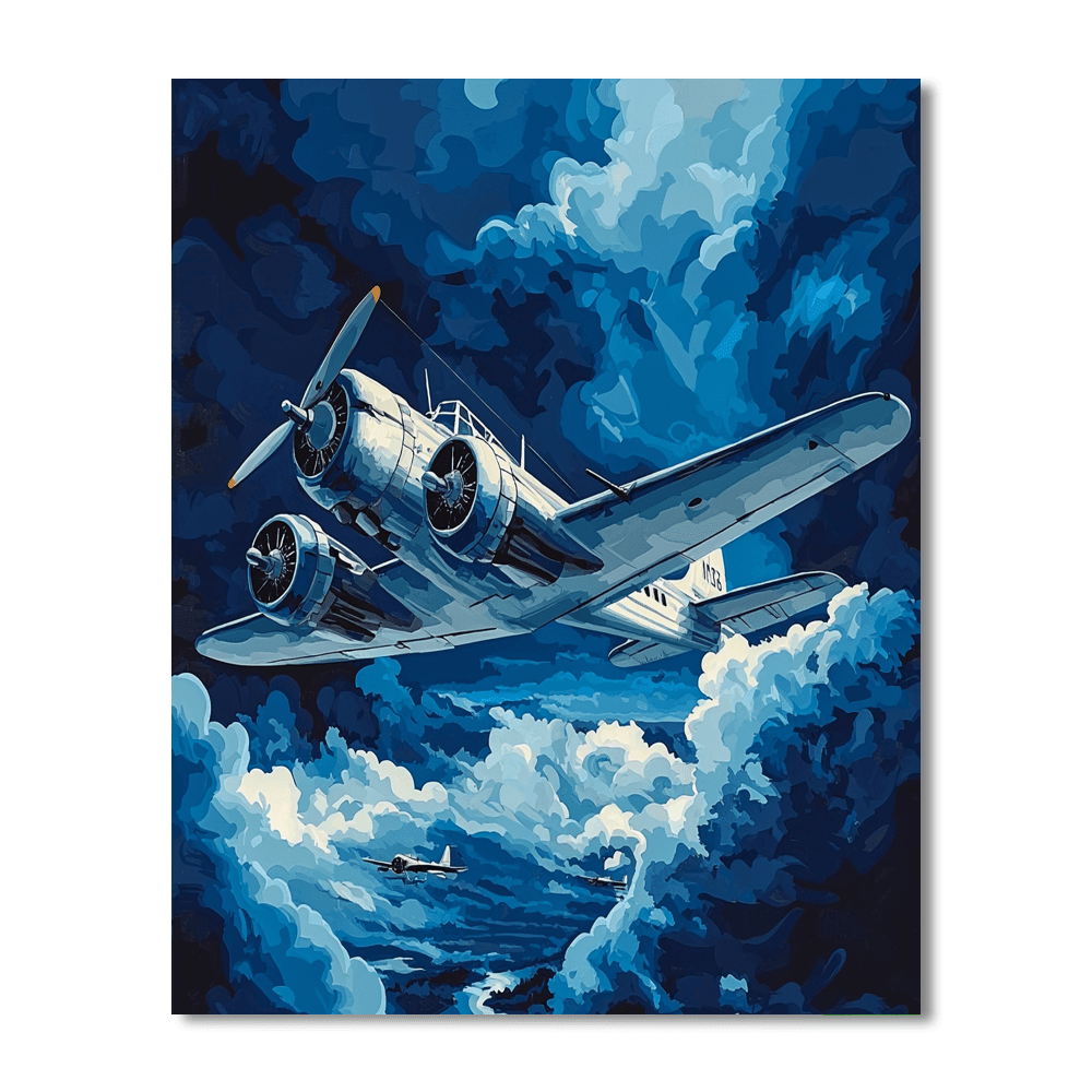 Charles Burchfield Inspired Aviation Dreams  Paint By Numbers Kits