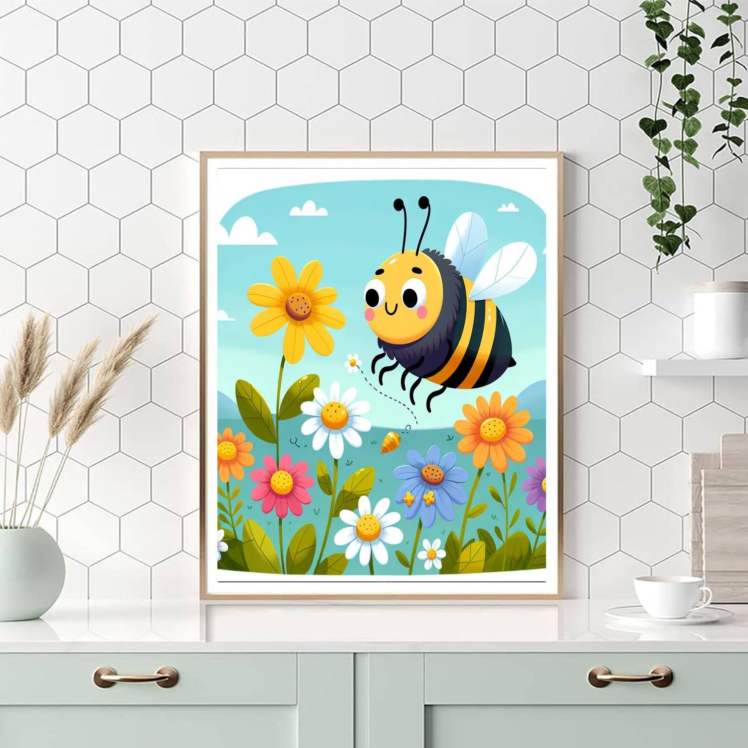 Busy Bumblebee Blossom DIY Paint By Numbers