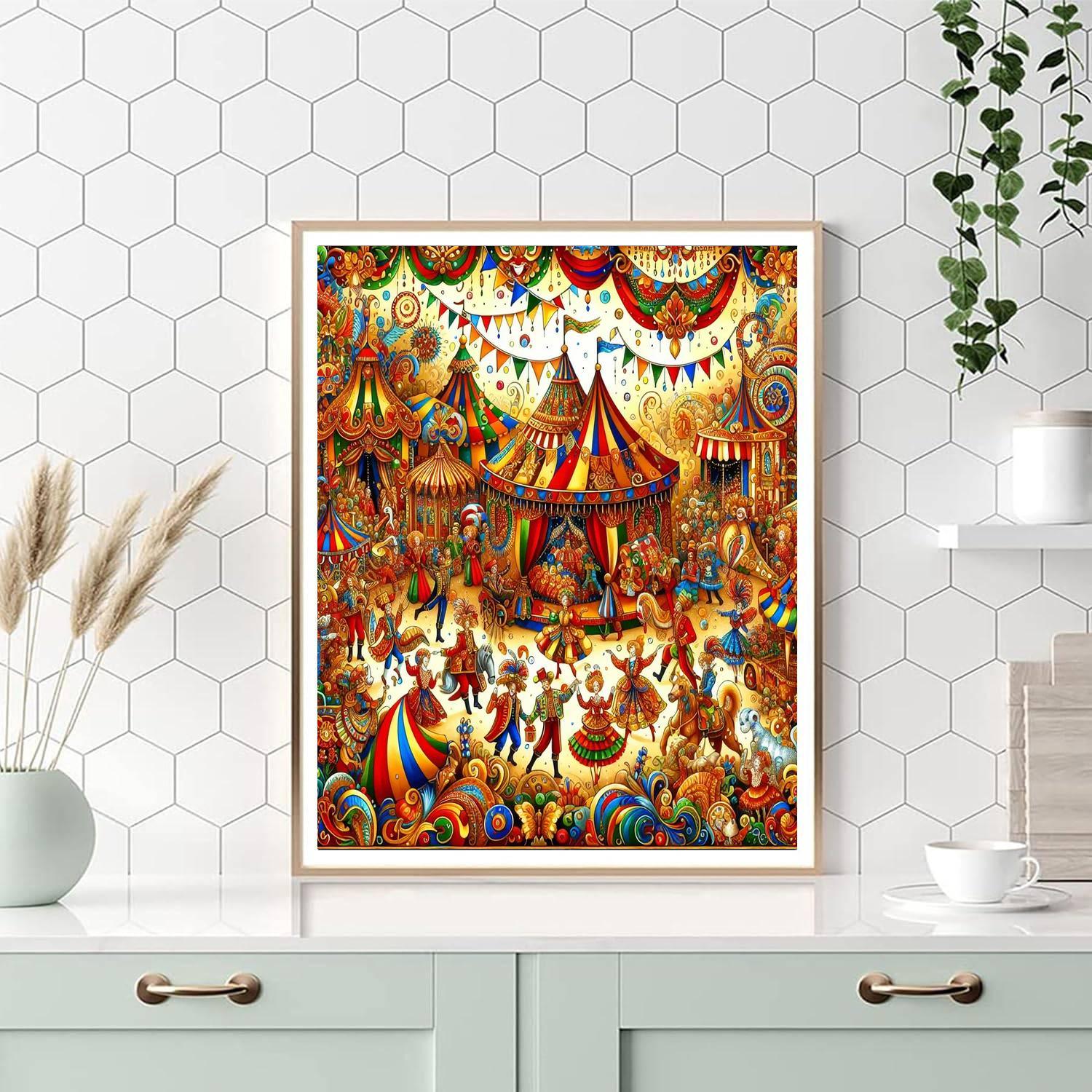 Vibrant Carnival Festival Paint By Numbers Art