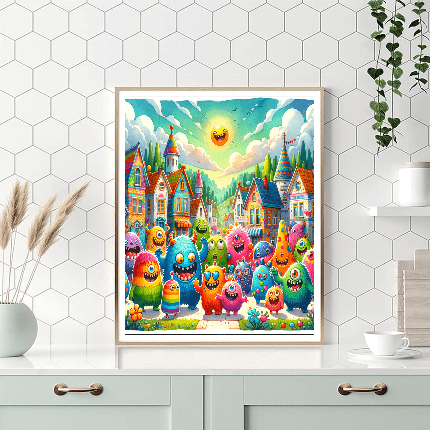 Friendly Neighborhood Monsters Paint By Numbers