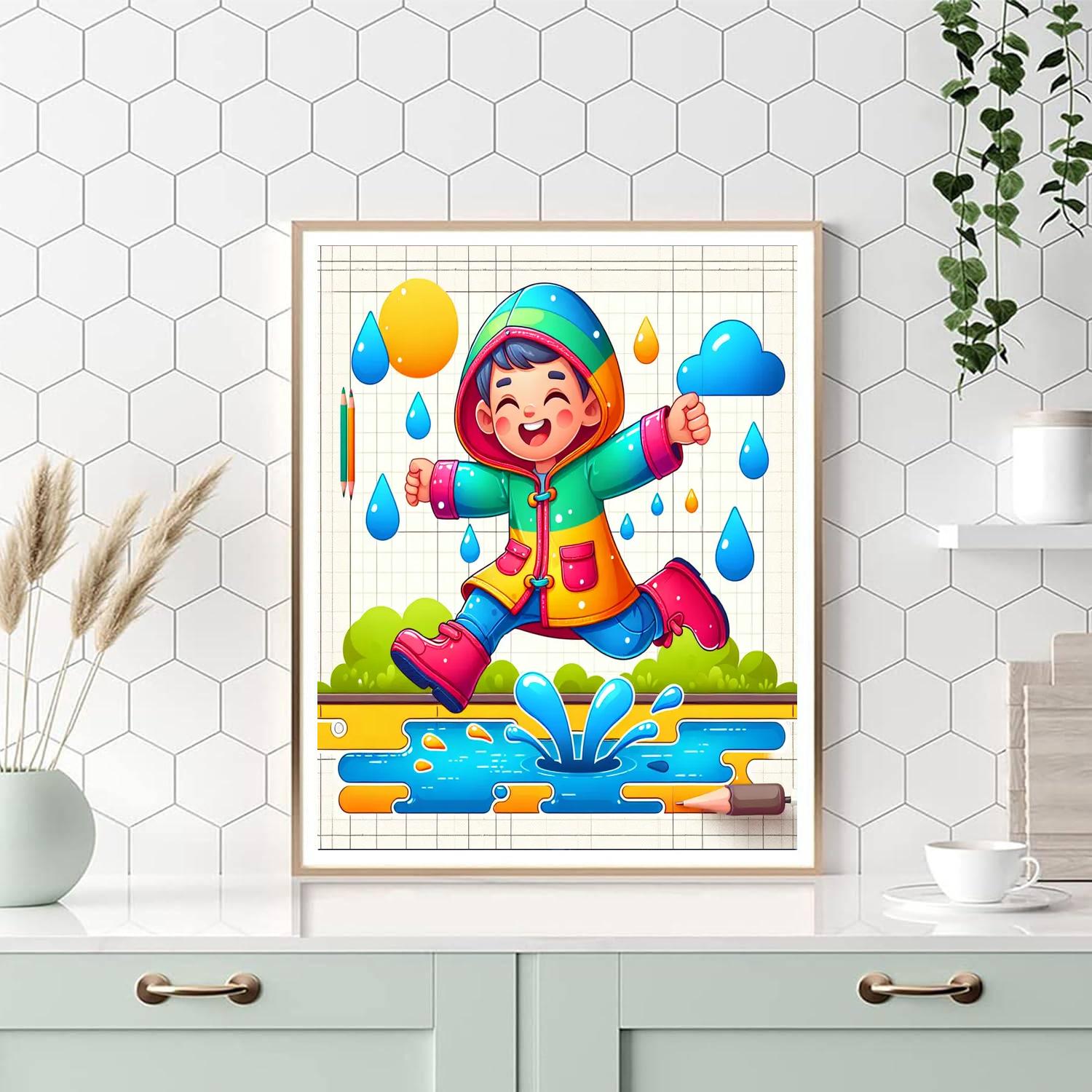 Giggles In The Rain Paint By Numbers Kits