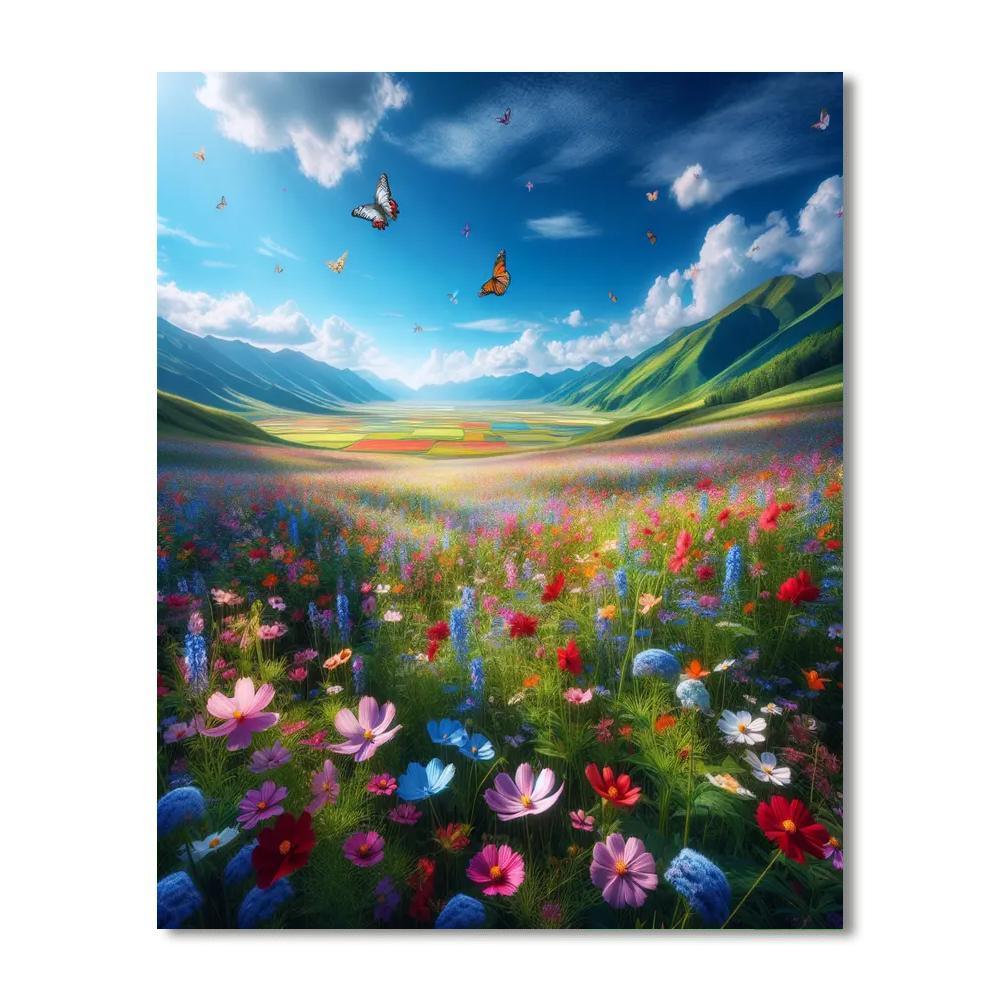 Wildflower Field Bliss Painting By Numbers Kit