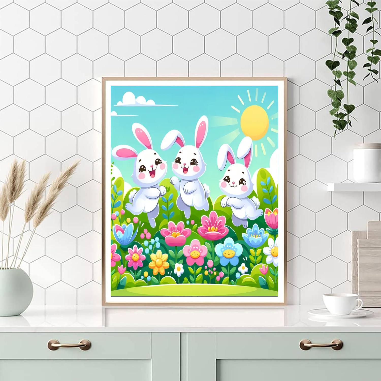 Bouncy Bunny Fun Painting By Numbers Kit