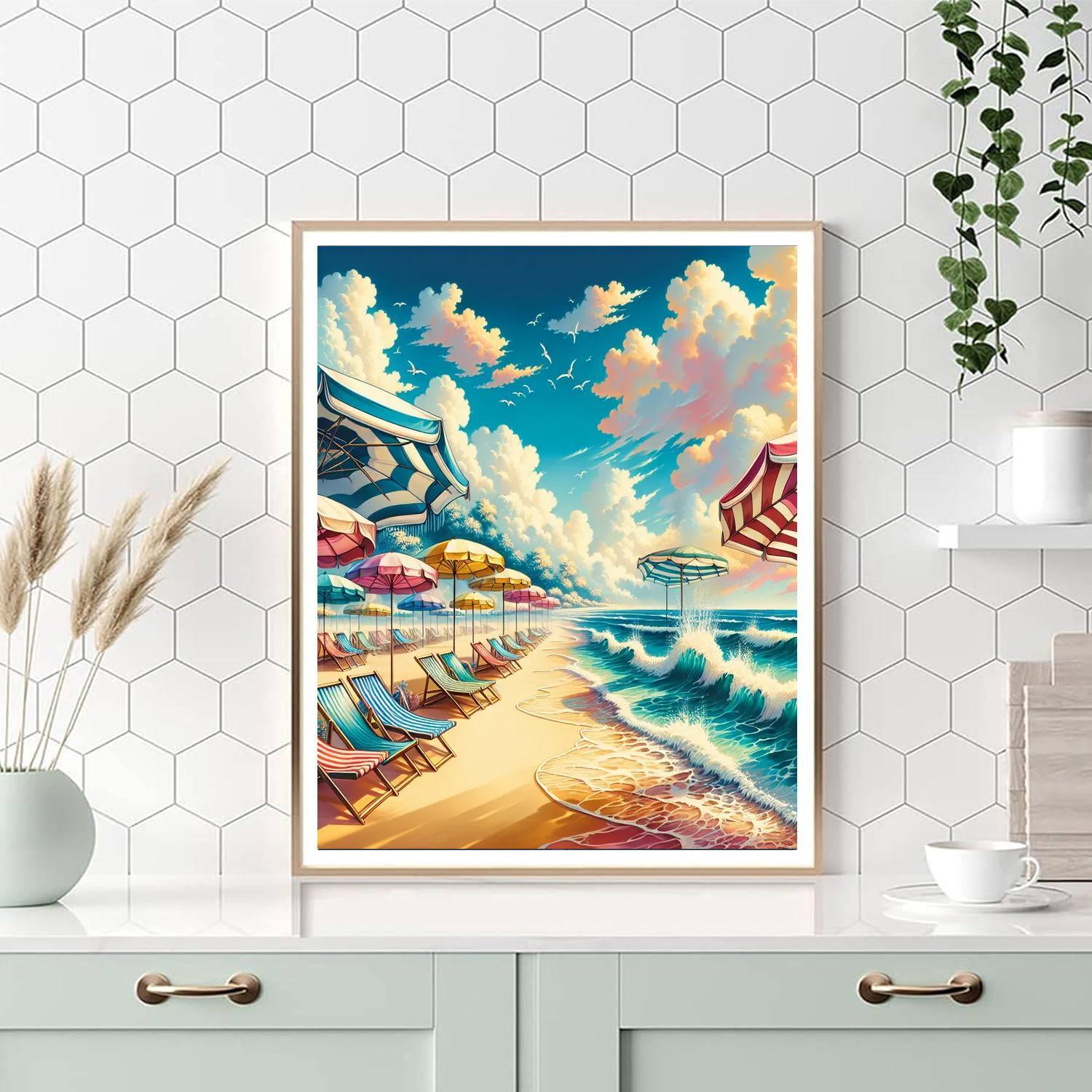 Charming Beach Paradise DIY Paint By Numbers