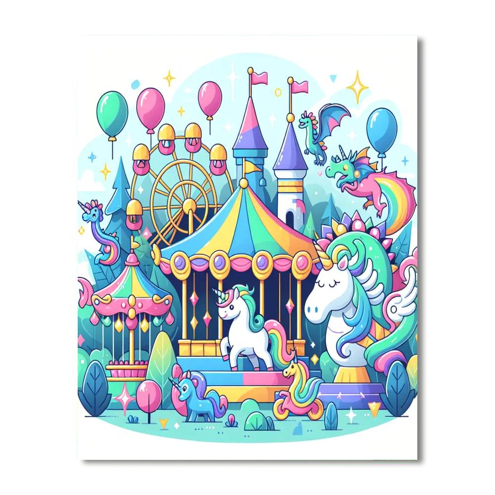 Enchanted Adventure Park Paint By Numbers