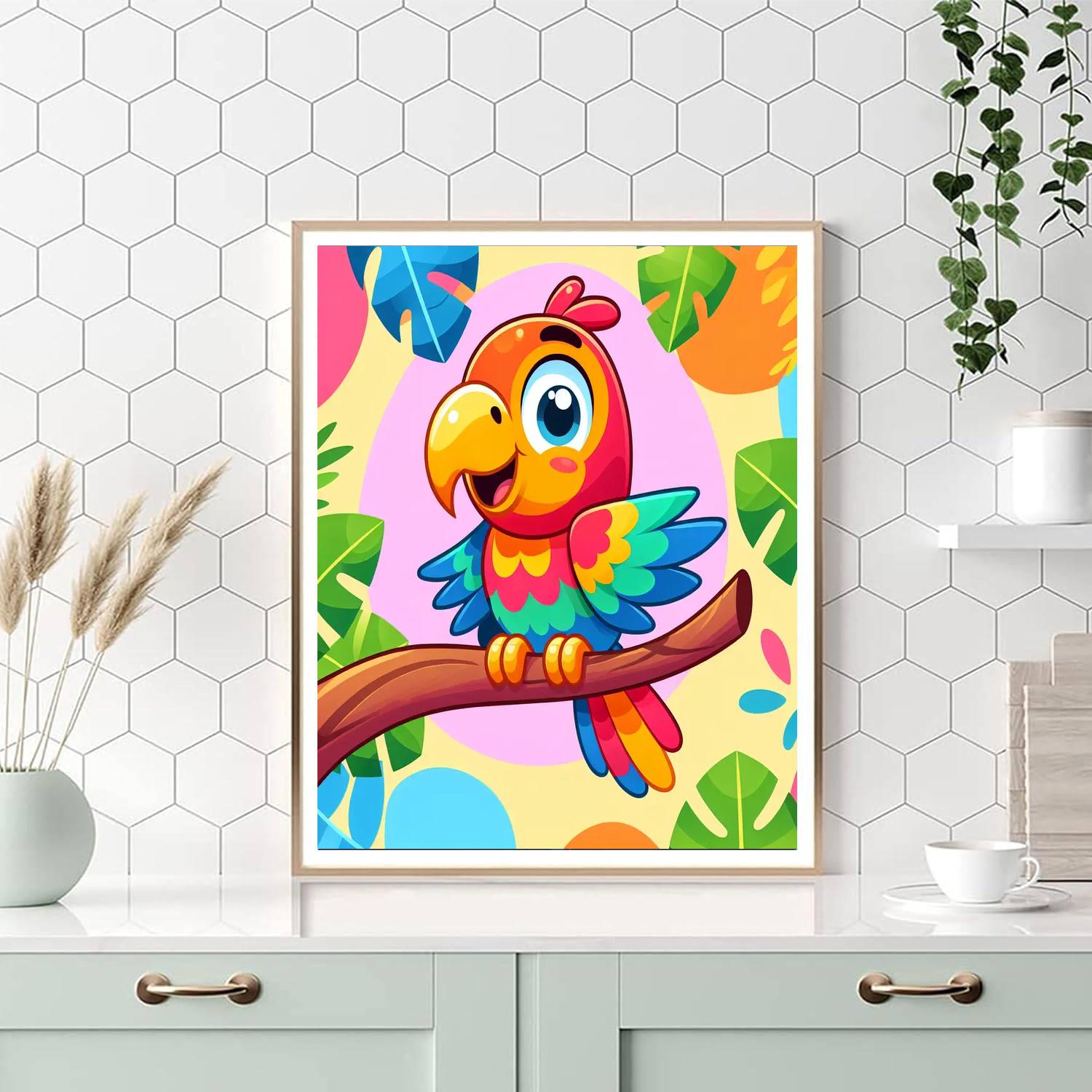 Bold Parrot Numbered Painting Kits