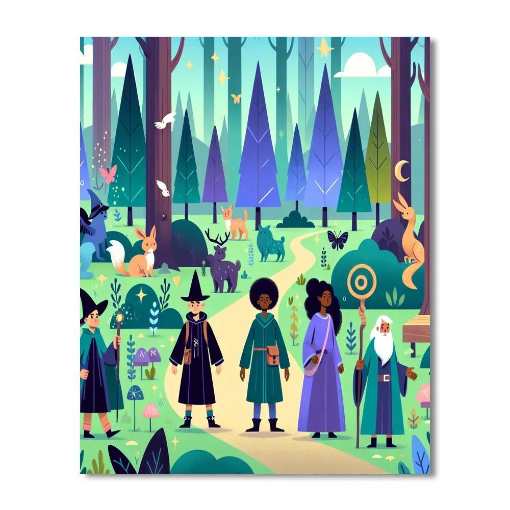 Wizard's Enchanted Forest Paint By Numbers Kits