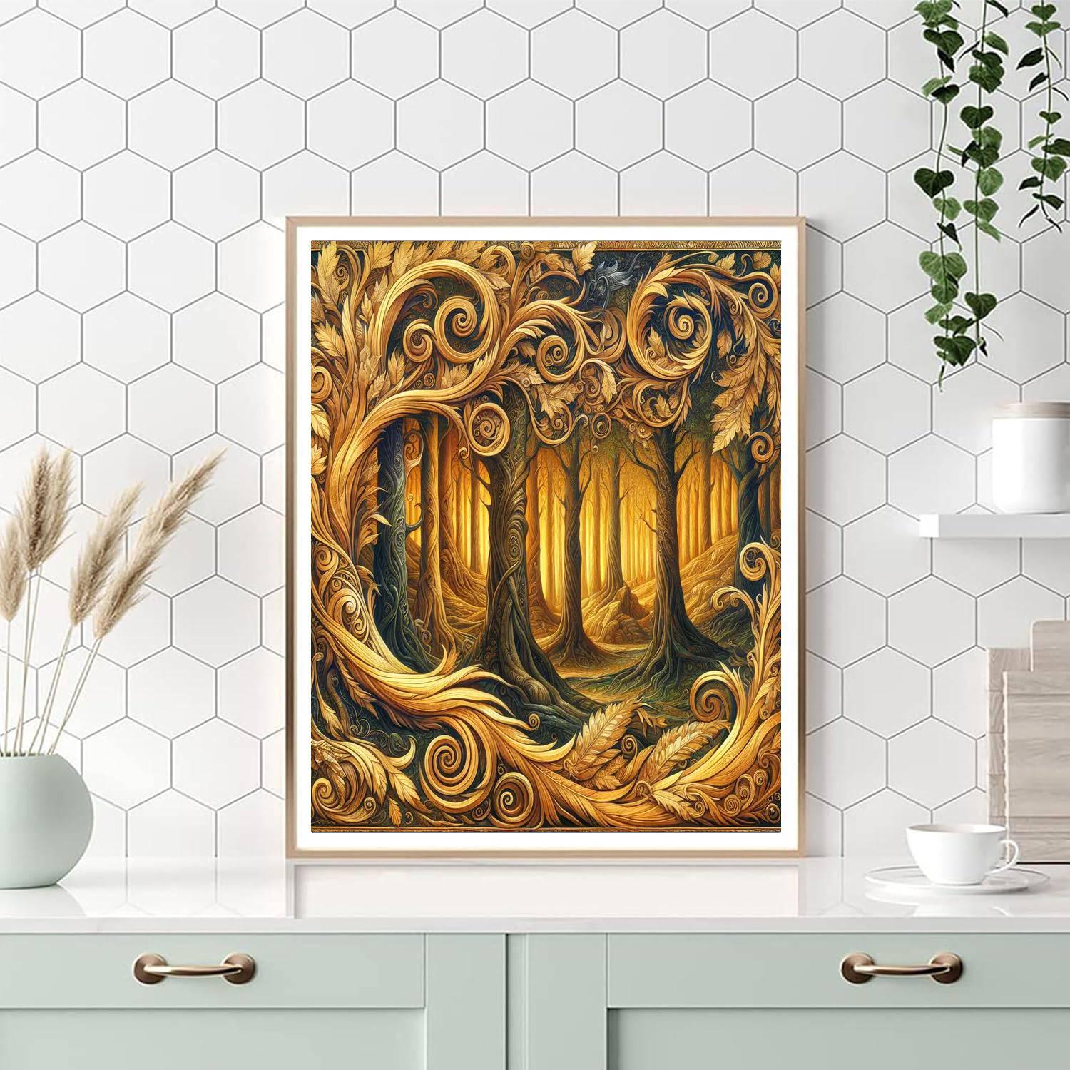 Gustav Klimt's Golden Forest Paint By Numbers