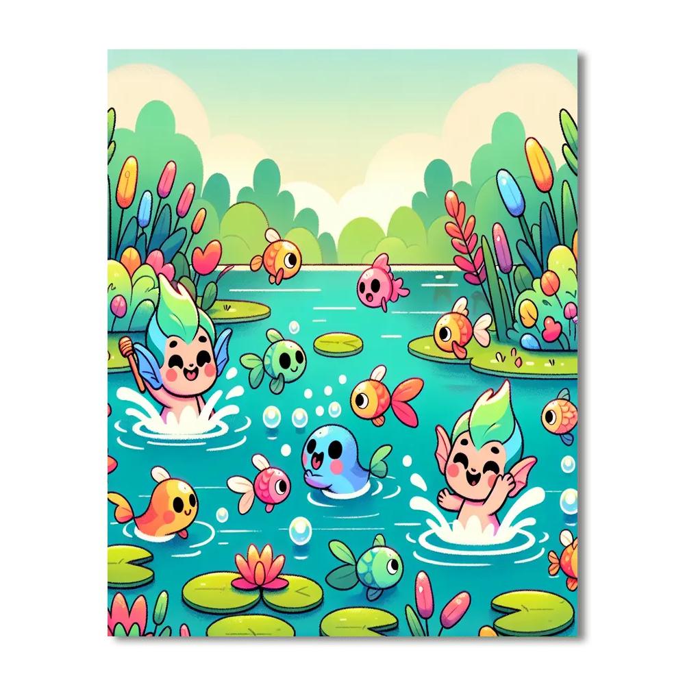 Splashing Sprites Paint By Numbers Kits