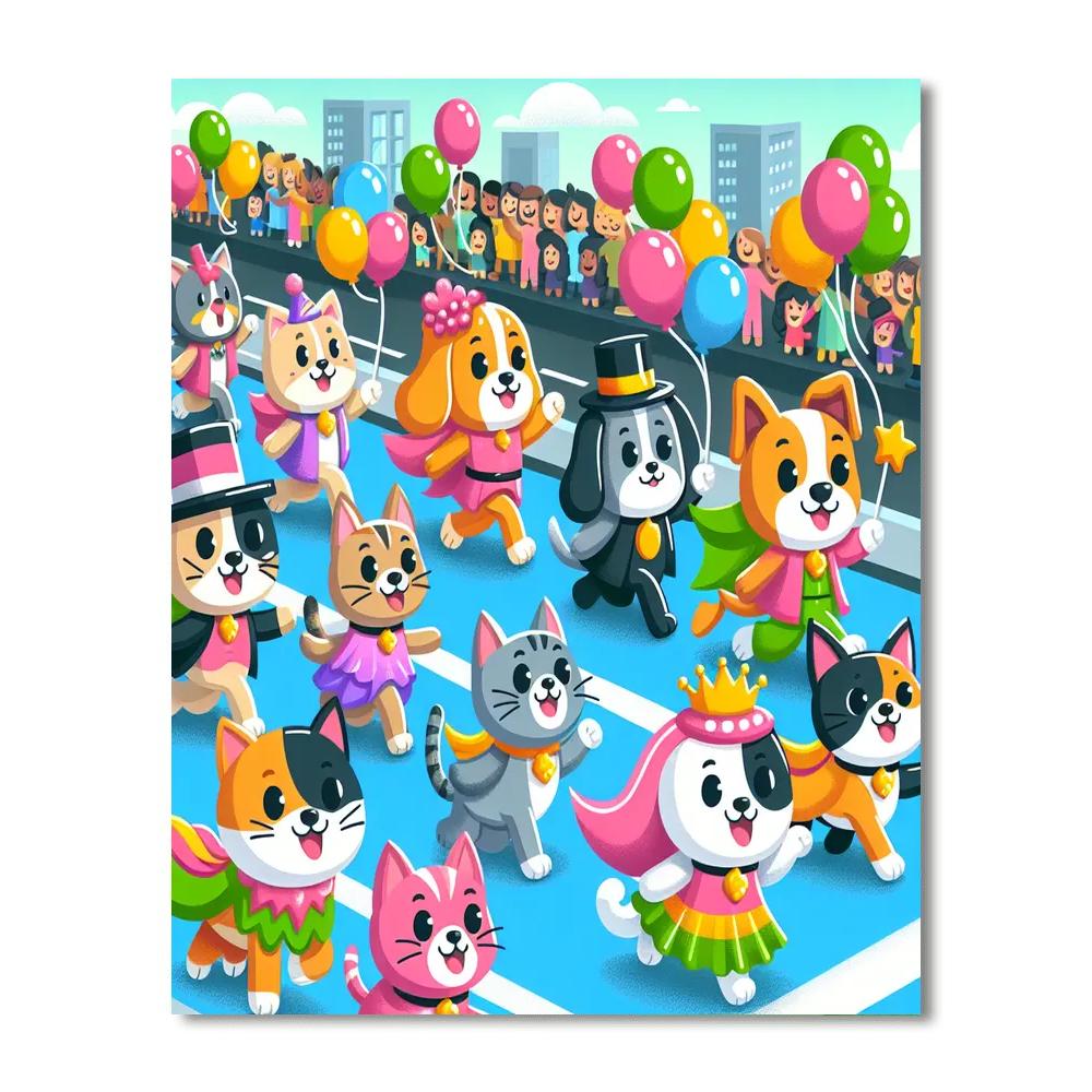 Pet Parade Celebration Number Painting